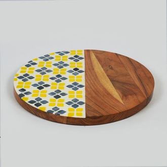 Mela Artisans Marigold Mosaic Acacia Wood Inlay Serve Board at Nordstrom