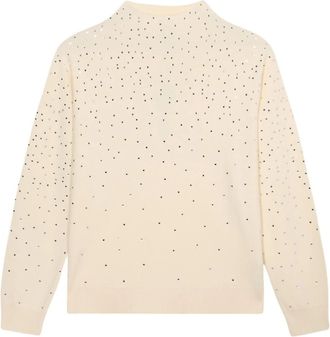 Oltre Turtleneck trui met applicaties - Dames - Coltruien - Wit - L - Polyester - Truien & Vesten