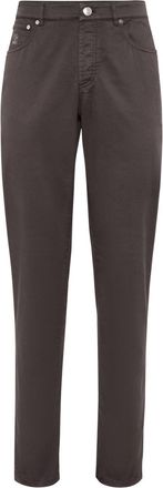 Brunello Cucinelli slim-cut trousers - Brown