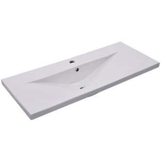vidaXL vidaXL Lavabo da Incasso 101x39,5x18,5 cm in Ceramica Bianco