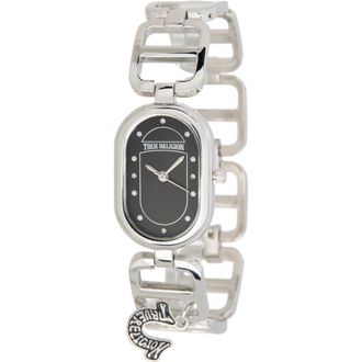 True Religion Logo Charm Bracelet Watch, 28mm in Silver at Nordstrom Rack