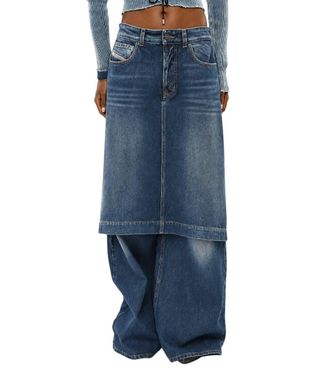 Diesel Blue Loose Low Rise Jeans