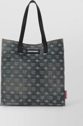 Dsquared2 embroidered denim tote bag