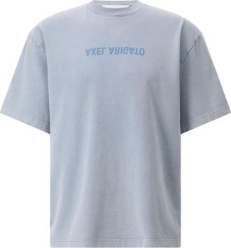 Axel Arigato Tops, Heren, Blauw, M, Katoen, T-Shirts