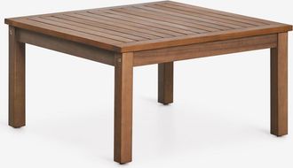 Sklum Mesa De Centro Para Jard&iacute;n Cuadrada 65x65 Cm En Madera De Acacia Branson Sklum