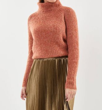 See U Soon Turtleneck Knit Sweater In Brick