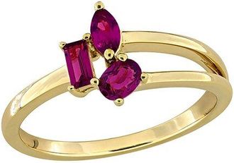Rina Limor Silver 0.53 Ct. Tw. Rhodolite Split-Shank Ring