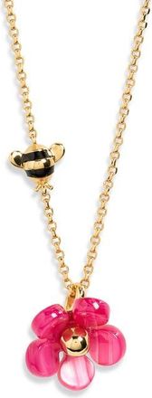 Kate Spade New York summer daze flower pendant necklace in Pink at Nordstrom