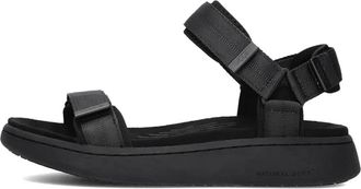 Woden Zwarte Damessandalen Line - Dames - Sandalen - Zwart - 40 EU - Schoenen