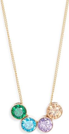 Set & Stones Multibirthstone Pendant Necklace in Gold /4 Charms at Nordstrom