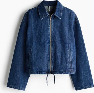 H&M Jeansjacke mit Kragen - Blue