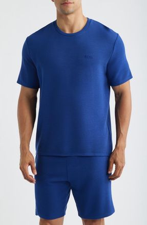 BOSS Rib Lounge T-Shirt in Medium Blue at Nordstrom, Size Xx-Large
