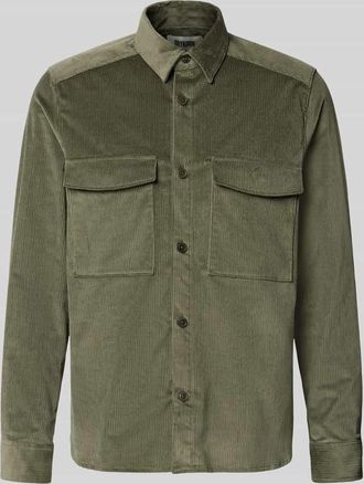 Drykorn Drykorn Regular Fit Hemdjacke aus Cord Modell CORDUROY OVERSHIRT in Khaki, Größe XL