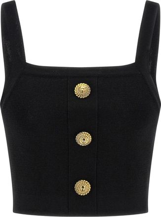 Balmain Canotta con bottoni - Nero