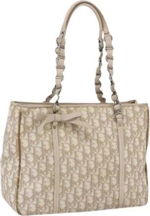 Dior Pre-owned Tote Bags, female, Beige, Size: ONE SIZE Pre-owned Vintage Tote Bag