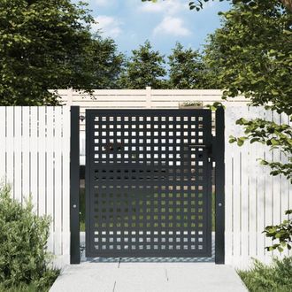 Berkfield Home Garden Gate Anthracite 105x150 cm Steel