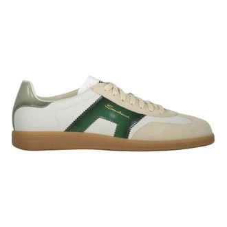 Santoni Sneakers, male, Beige, Size: 10 1/2 US Low-top Leather Sneakers