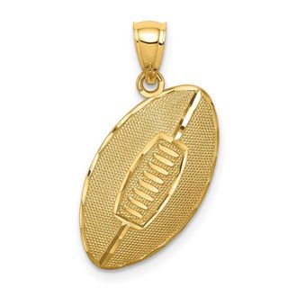 Diamond2Deal 14k Yellow Gold Football Pendant