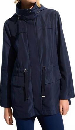 Joseph Ribkoff Anorak Hooded Jacket In Indigo