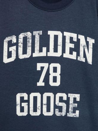 Golden Goose Cotton-Blend Crewneck Sweatshirt - Blue
