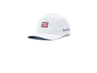 Black Clover Built Different Usa Adjustable Hat Baseball Caps White/Red/Blue, Polyester/Spandex