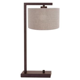 Steinhauer L&aacute;mpara De Mesa - Marr&oacute;n - Stang - Lino Metal - L&aacute;mpara De Noche