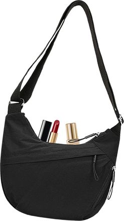 Generic Lightweight Shoulder Bag for Women, Bag | Lightweight Adjustable Bag,Crescent Spacious Hobo Bag Multi Pocket Women Pockets for Women, Black/White, Con