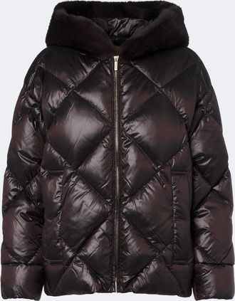 Max Mara The Cube hooded quilted down jacket
