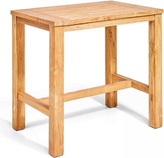 Oviala Mesa alta de teka reciclada maciza