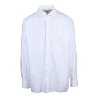 LUIGI BORRELLI NAPOLI Formal Shirts - Heren - Zakelijke Overhemden - Wit - 2XS - Katoen - Overhemden