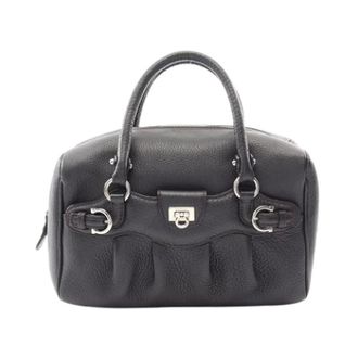 Ferragamo Pre-owned Handbag - Dames - Pre-owned - Zwart - Maat: ONE Size Leer