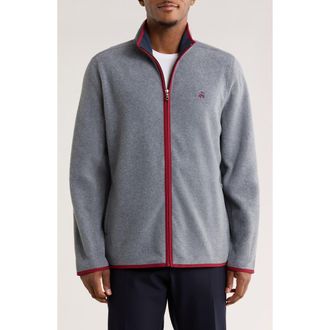 Brooks Brothers Fleece Full Zip Jacket in Medium Gray Heather at Nordstrom Rack, Size Xx-Large