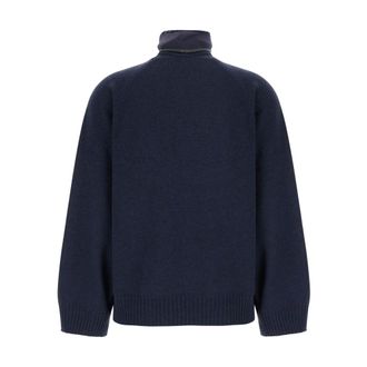 Brunello Cucinelli Maglione a collo alto M12747004 - - Knitwear - Donna - Blu - M