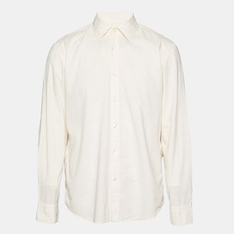 HUGO BOSS Boss By Hugo Boss Light Orange Striped Cotton Long Sleeve Shirt