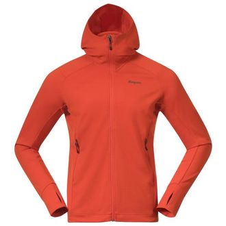 Bergans Rabot Merino Tech Midlayer Hoodie Merinojacke f&uuml;r Herren | rot