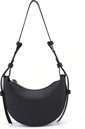 Generic Women Small Crossbody Bag Large Capacity PU Crescent Bag Solid Color Shoulder Bag Adjustable Strap Single Shoulder Bag (Black)