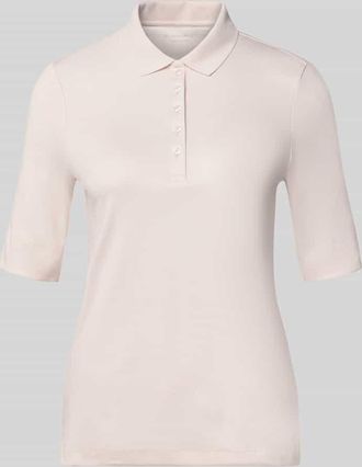 Christian Berg Slim Fit Poloshirt mit Knopfleiste und 1/2-Arm in Ecru, Gr&ouml;&szlig;e 34