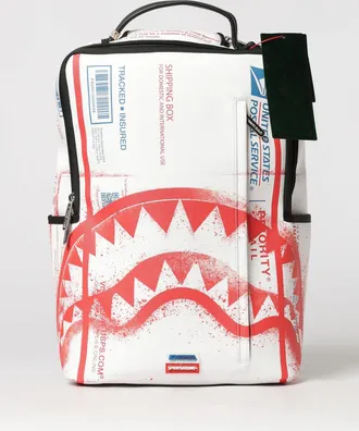 Sprayground USPS SHIPPING BOX Printed Graphic PVC Backpack with Padded Shoulder Straps