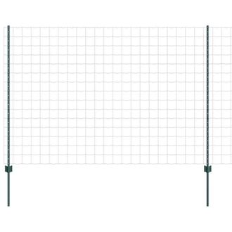 Berkfield Home Euro Fence with 5 U Posts Green 1, 6x10 m Steel