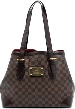 Louis Vuitton Pre-owned Womens Damier Ebene Hampstead Mm - Dark Brown Textile - One Size