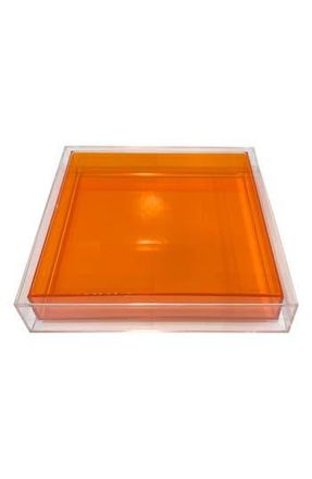 R16 Home Encased Color Lucite Tray in Clear/orange at Nordstrom Rack