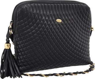 Bally Vintage Chain Quilted Leather Leather Shoulder Bag Bag (Pre-Owned)