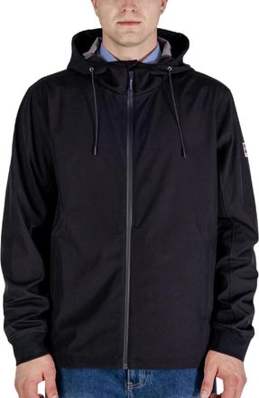 Aquascutum Mens Aquascutum Active Hooded Stretch Windbreaker Black Jacket - Size: 46/Regular
