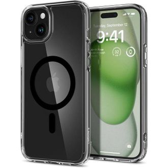 Spigen Funda De Tel&eacute;fono - Bumper De Tel&eacute;fono Spigen Ultra Hybrid Magfit Funda Para Iphone 15 - Negro