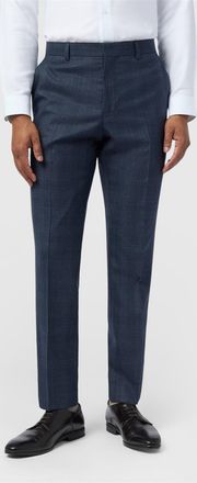 Ted Baker Mens Flat Fronted Slim Fit Suit Trousers in Dark Blue Wool - Size 40 Regular