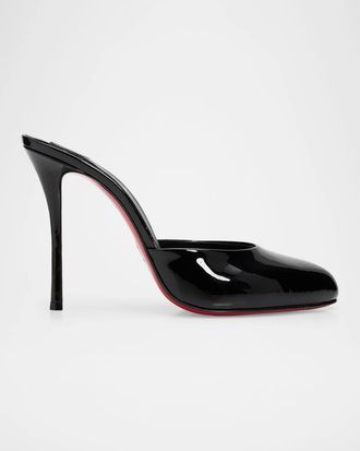Christian Louboutin 100 mm Dolly Patent Leather Mules