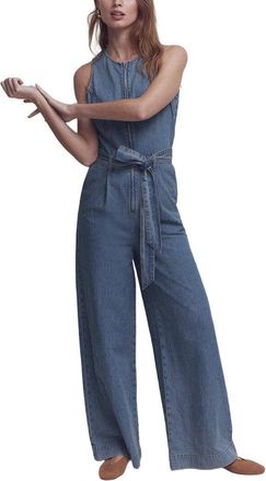 Boden Sleeveless Denim Jumpsuit