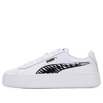 Puma (WMNS) PUMA Vikky Stacked L Sketch Sneakers White/Black 385549-01