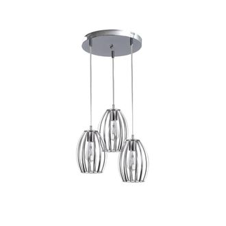 Netlighting Saya Cluster Pendant Ceiling Light Grey 32cm 3x E27 in Silver