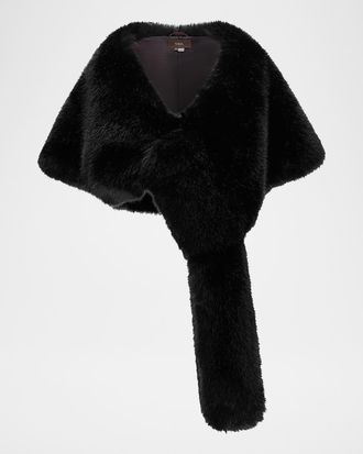 Theia Fox-Like Faux Fur Stole
